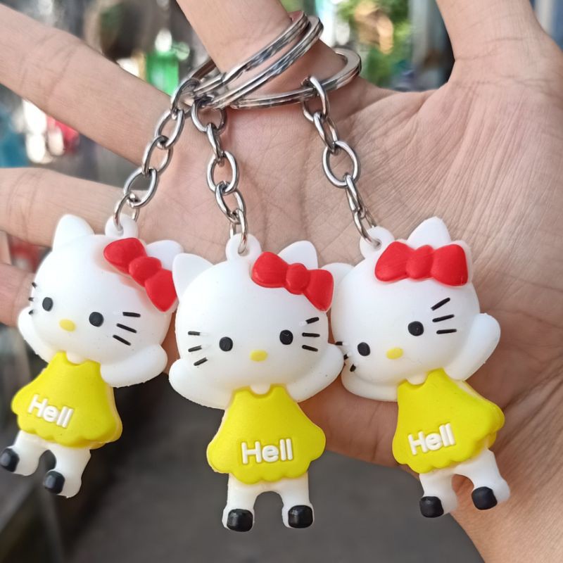 Móc khóa mèo vàng kitty dễ thương, móc khóa cute