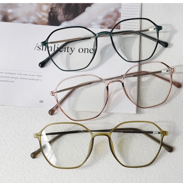 Mắt kính VIENDO gọng vuông tròng đổi màu chống ánh sáng xanh có thể chỉnh độ cận