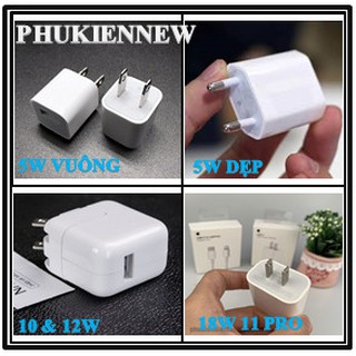 Củ sạc iPhone 5w/10w/12w/18w [Chính Hãng] Bảo Hành 12 Tháng 1 Đổi 1