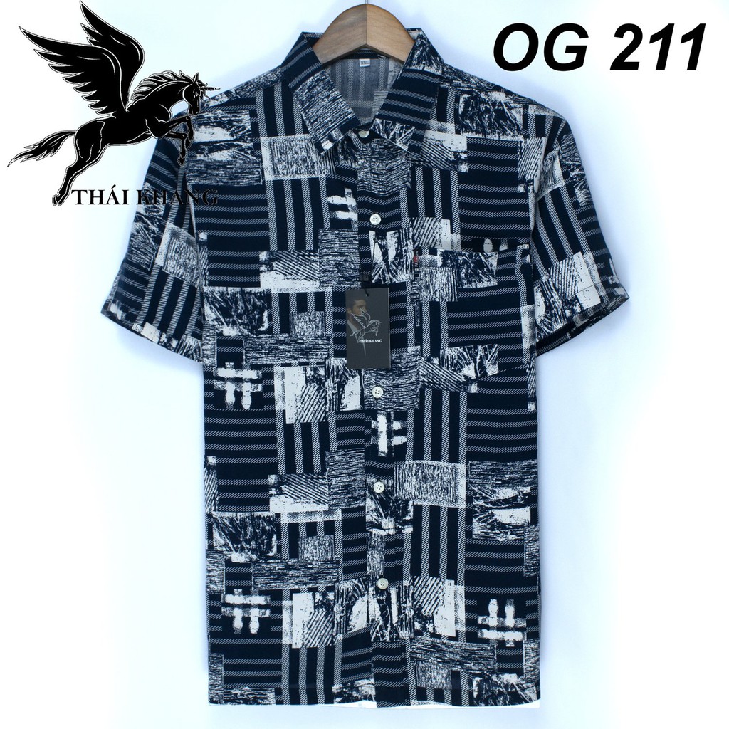 [Mã FAMAYMA2 giảm 10K đơn 50K] Áo sơ mi nam trung niên vải lanh sợ cây lanh tự nhiên mặt mát hoa văn trẻ trung OG20 | BigBuy360 - bigbuy360.vn