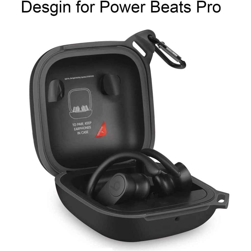 Vỏ bảo vệ hộp sạc tai nghe bằng silicon chống sốc thích hợp cho Powerbeats Pro 2019