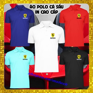 Áo thun xe hơi cao cấp, áo thun hãng xe ferrari, áo xe ferrari, áo polo vải cá sấu cao cấp, nhiều màu, áo thun nam nữ.