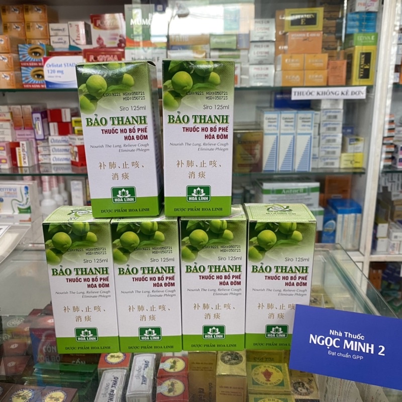 Bảo Thanh Siro ho bổ phế hoá đờm ( chai 125ml) siro, bổ phế, tiêu đờm ,bảo thanh