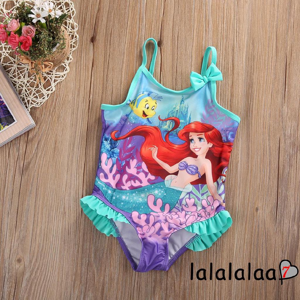 Đồ bơi in hình nàng tiên cá phong cách dễ thương cho bé gái