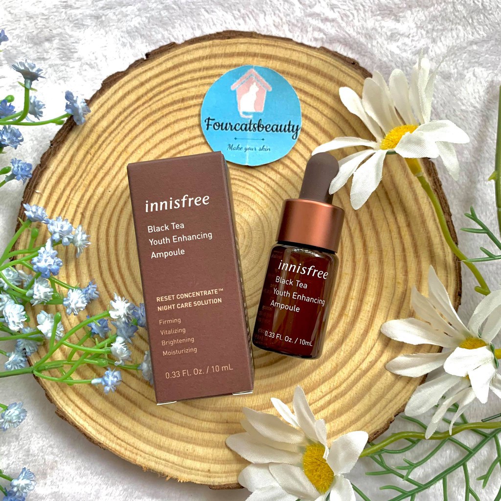 Tinh Chất Dưỡng Ẩm Chống Lão Hóa, Dưỡng Sáng, Phục Hồi Da Innisfree Black Tea Youth Enhancing Ampoule 10mL