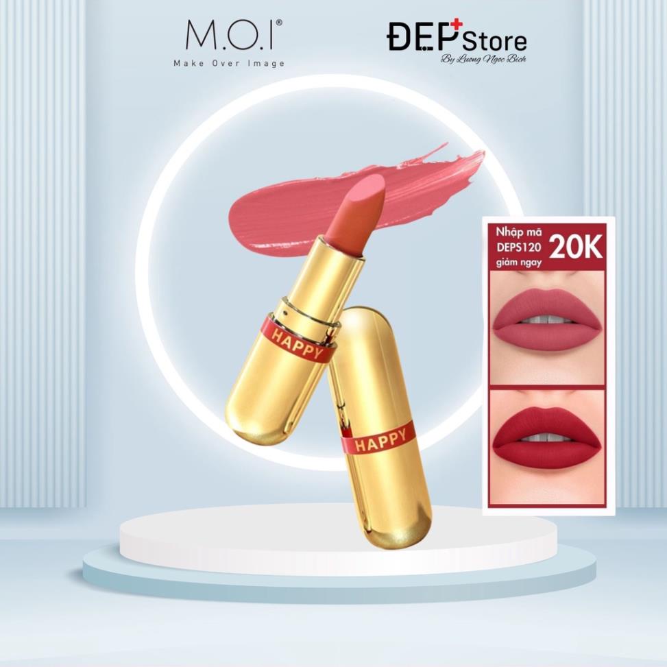 Son Môi Mini - Set 2 Thỏi - MOI Cosmetics Hồ Ngọc Hà - Golden Gift !