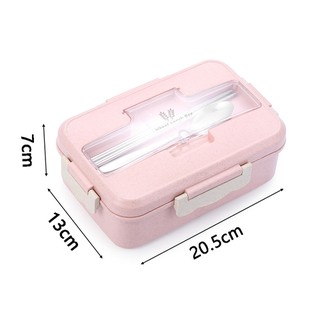 Combo hộp cơm lúa mạch kèm đũa thìa inox