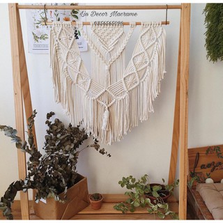 Macrame Treo Tường Trang Trí Decor Nhà Cửa Size 68x75