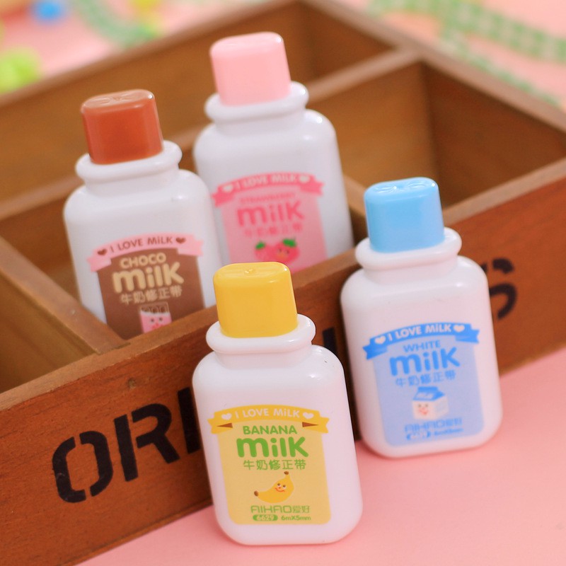Bút xóa kéo hình hộp sữa xinh xắn cute Hàn Quốc