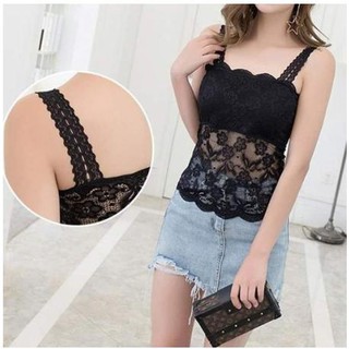 Áo lá ren có đệm form đẹp - Áo bra áo lót không gọng đệm bàn tay #337