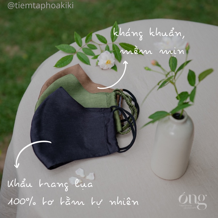 Khẩu trang 100% tơ tằm - kháng khuẩn & thoáng khí