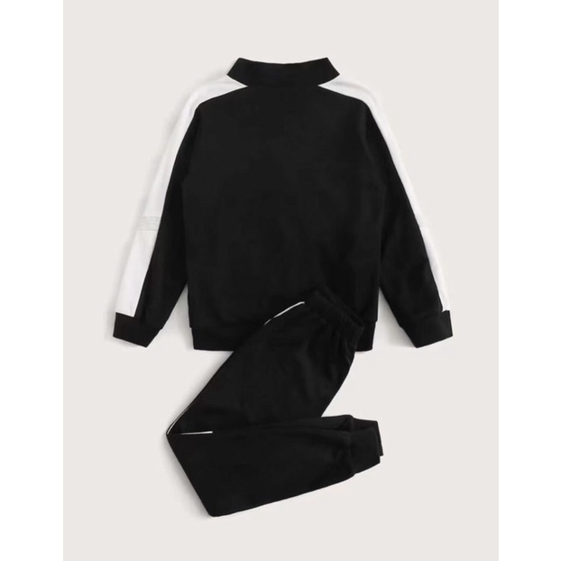 Bộ thu đông thể thao bé trai bé gái chất nỉ da cá xuất dư