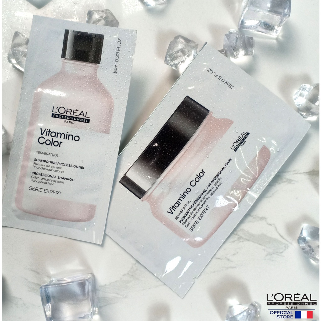 Dầu Gội Giữ Bền Màu Tóc Nhuộm Serie Expert Vitamino Resveratrol (Dạng Tester) - Loreal Professionnel