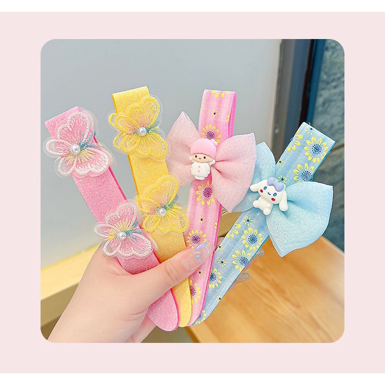 Băng đô dán tóc hoạ tiết hoạt hình dễ thương cho bé