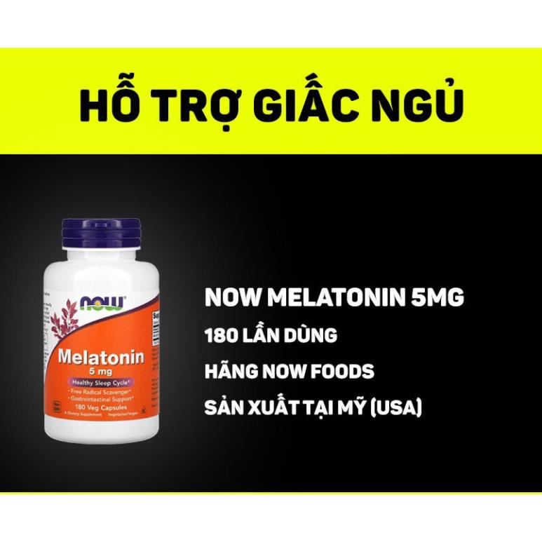 Melatonin Hỗ Trợ Giấc Ngủ Ngon Và Sâu Một Cách Tự Nhiên Không Gây Mệt Now Melatonin 5mg