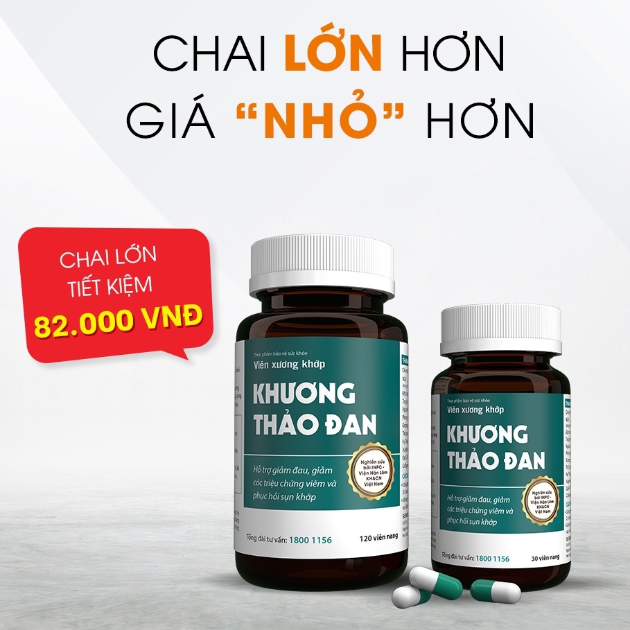 Viên xương khớp Khương Thảo Đan lọ to 120 viên tiết kiệm hơn