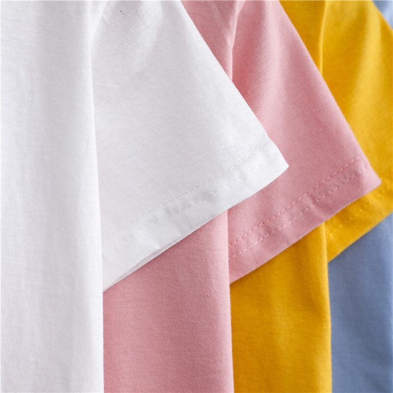Áo Thun Tay Ngắn Chất Liệu Cotton In Họa Tiết Hoạt Hình Thời Trang Mùa Hè Cho Bé Gái 3-7 Tuổi