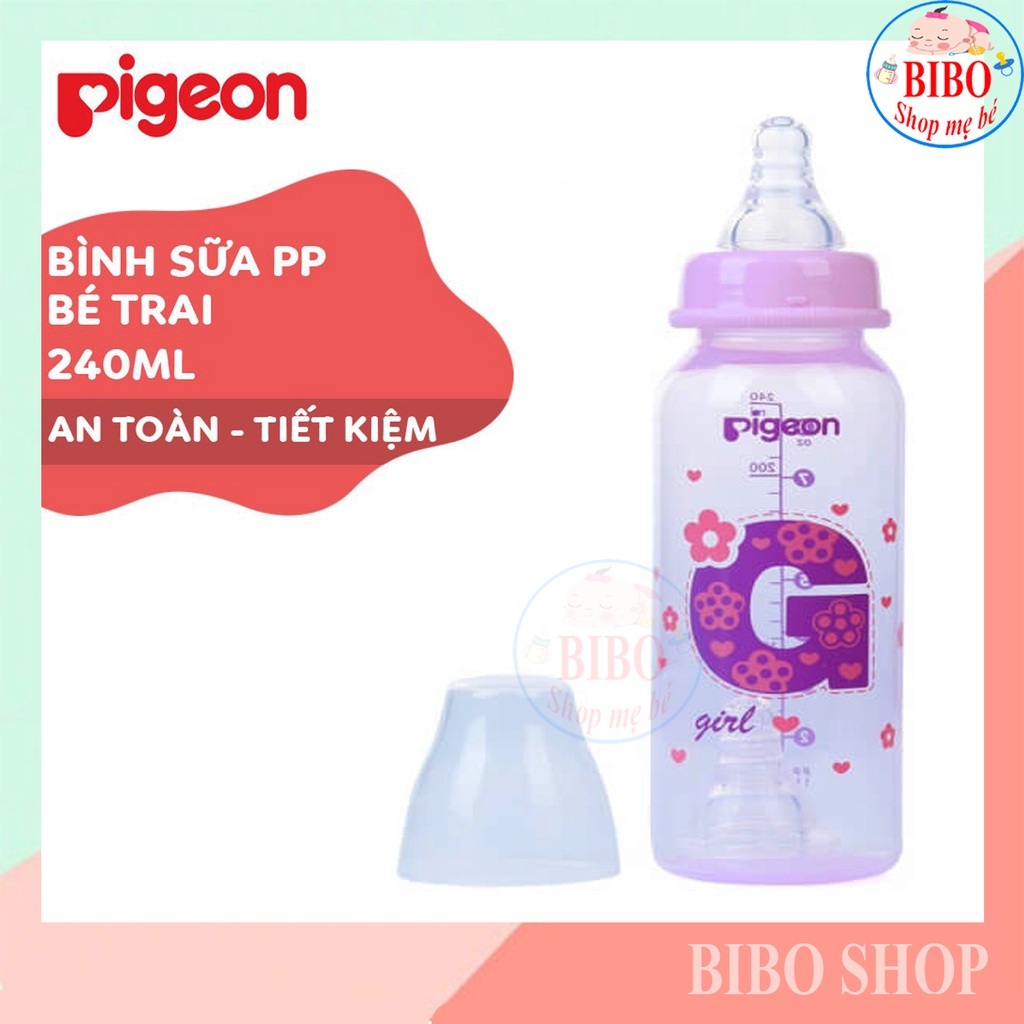 Bình Sữa Cao Cấp Pigeon Flexible Hình Chữ B và G 120ml/ 240ml