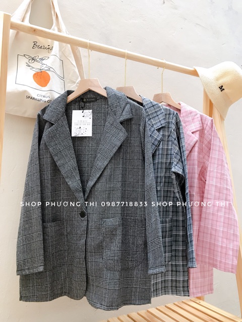 Áo blazer nhiều màu - Áo vest nữ trơn/kẻ (hình thật/sẵn) | BigBuy360 - bigbuy360.vn