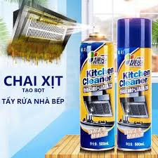 Bình xịt bọt tuyết kitchen cleaner chai phun vệ sinh tẩy rửa nhà bếp phòng tắm cầm tay siêu sạch