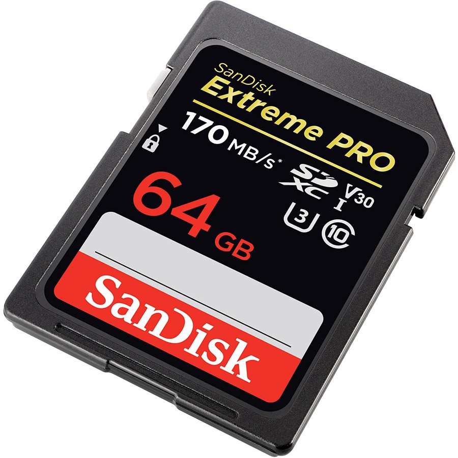 Thẻ nhớ SDXC SanDisk Extreme PRO 64GB UHS-I U3 4K V30 170MB/s - Model 2019 (SDSDXXY-064G-ANCIN)