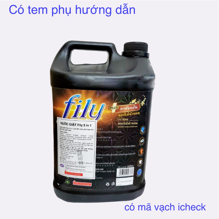 Nước Giặt Xả công nghệ Thái Lan 5in1 Lưu hương Thơm comfor thơm lâu suốt 24h FILY