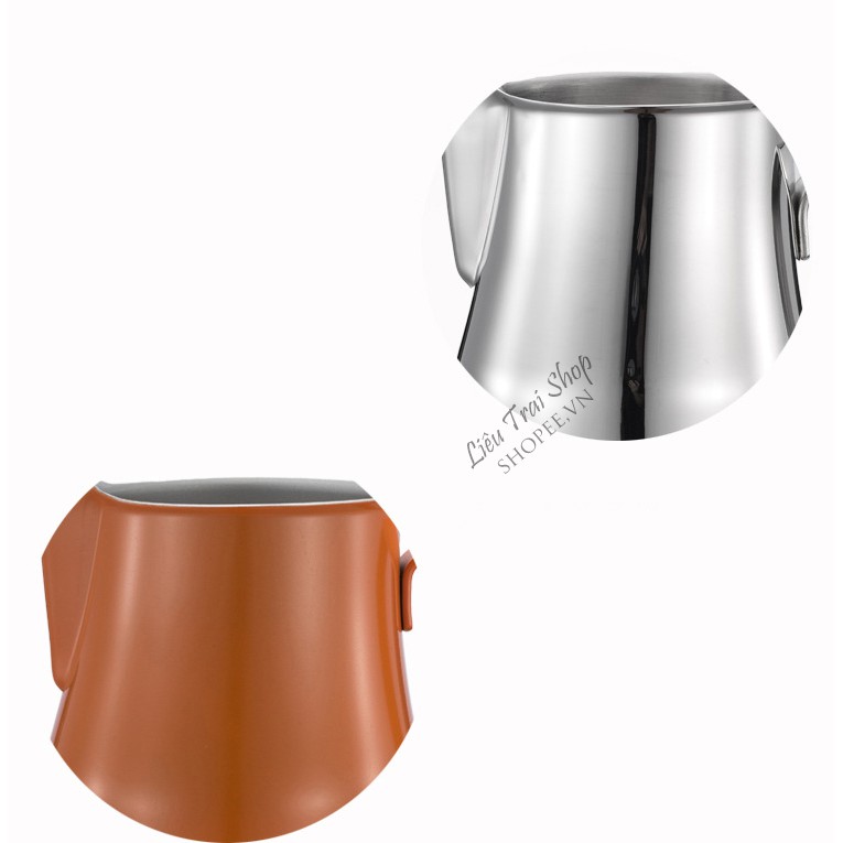 Ca đánh sữa mỏ dài ca rót bọt sữa vòi dài cao cấp inox 304 pha cà phê capuchino latte