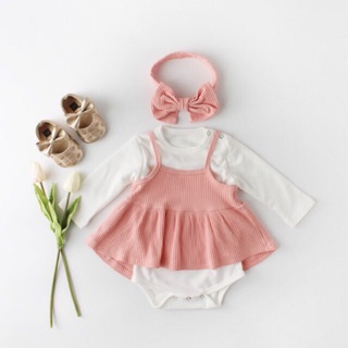 Bộ Jumsuit/bodysuit váy 2 dây bé gái mặc rất xinh