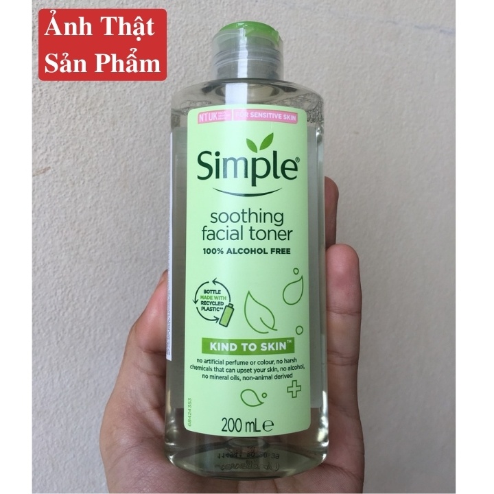 Nước Hoa Hồng Simple Kind To Skin Soothing Facial Toner 200ml