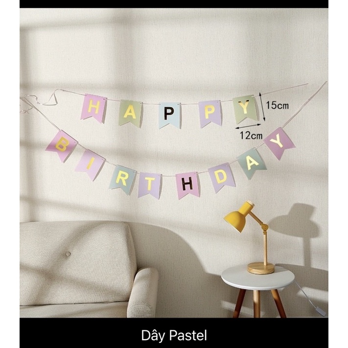 Dây chữ HAPPY BIRTHDAY đuôi cá