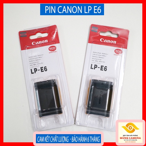Pin Canon LP-E6 Cho Máy Canon 60D 70D 80D 90D Canon 6D 6D Mark II , Canon 5D mark II Pin cho Canon 5D Mark III