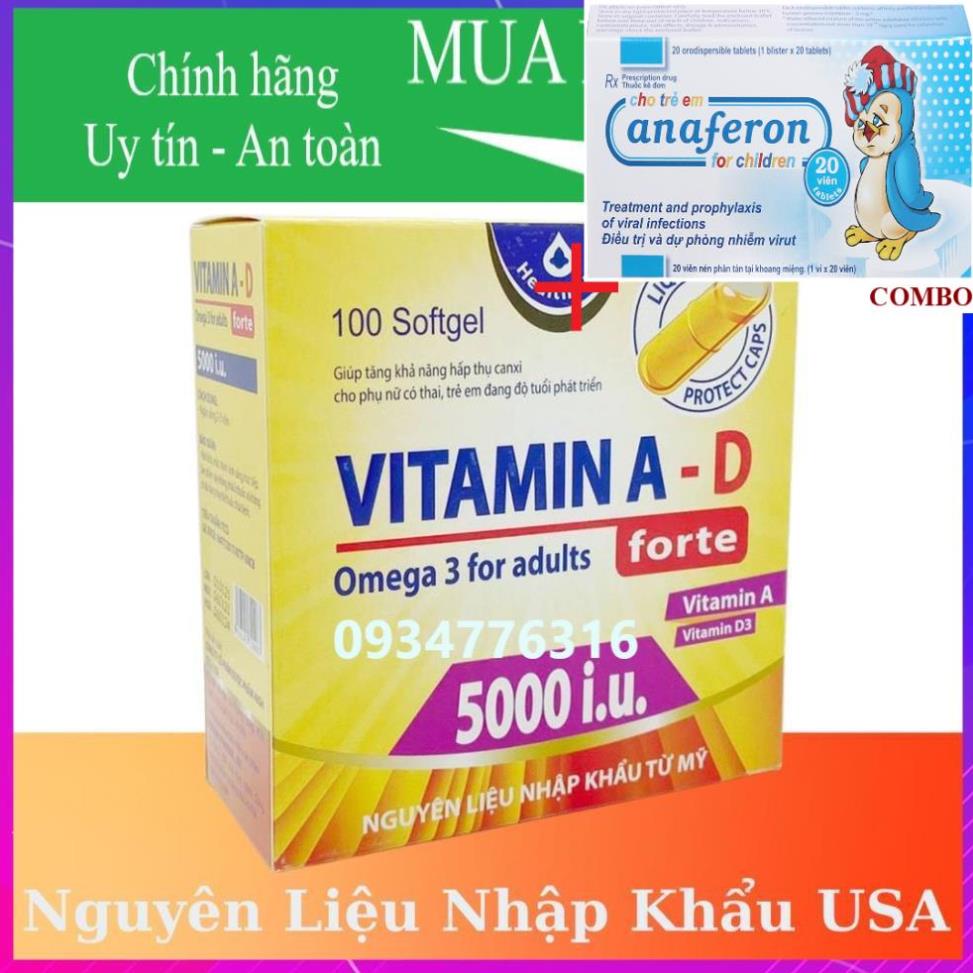 Combo Chim cánh cụt Nga+ ✅ Viên Uống Vitamin A D Bổ Sung Giảm Nguy Cơ Khô Mắt Hỗ Trợ Đẹp Da