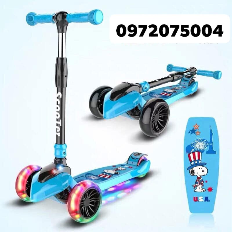 Xe trượt Scooter HT609 xanh cho bé