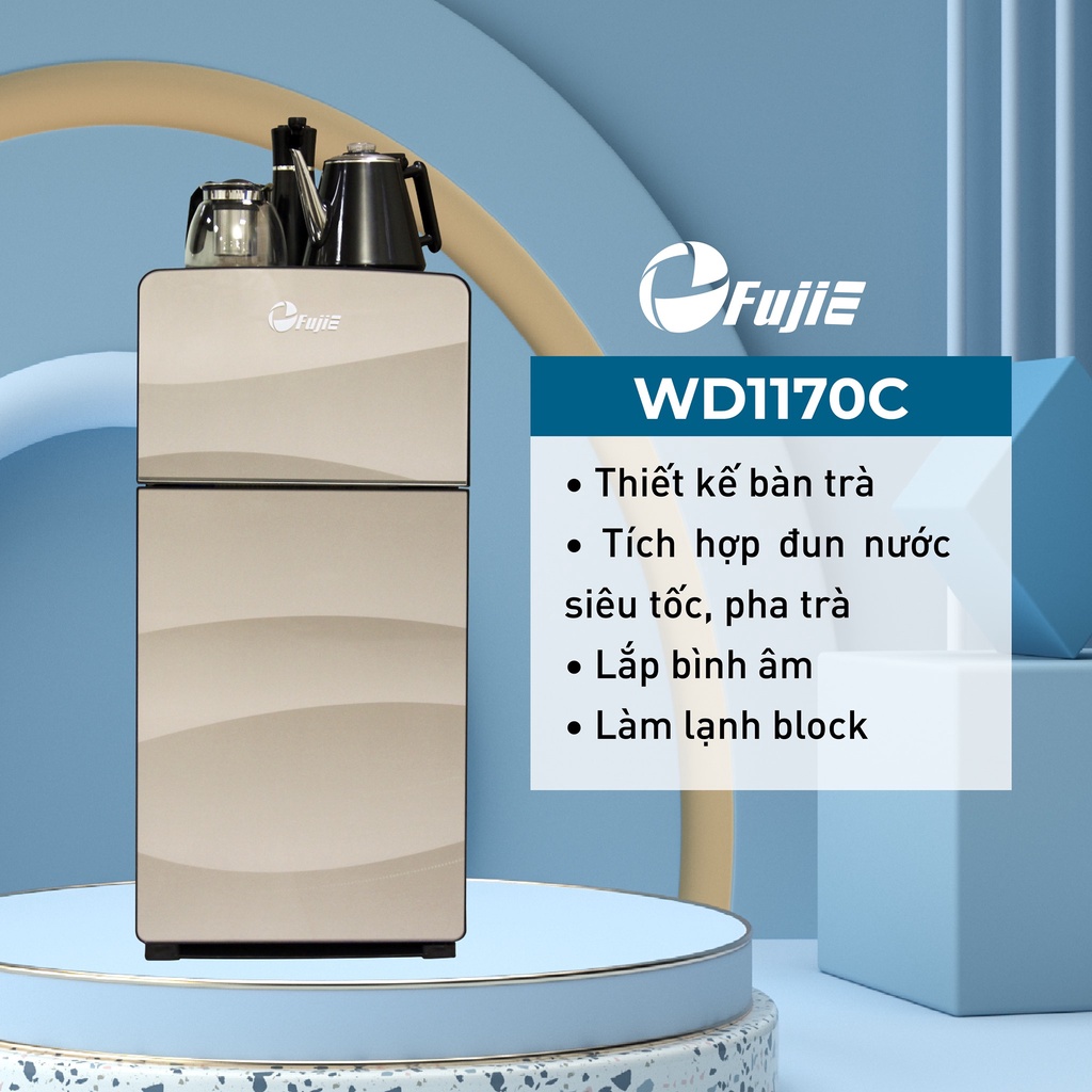 Cây nước nóng lạnh bàn pha trà cafe nhập khẩu bình âm FujiE WD1170C (làm lạnh Block cao cấp) bảo hành chính hãng 2 năm