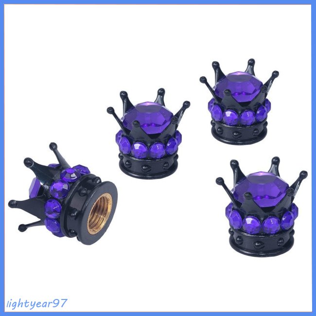 [COD] Nắp Van Khí Bánh Xe Hơi Kiểu Vương Miện Phổ Biến Chống Bụi