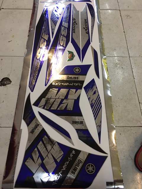 Tem rời Exciter 135 Mx Xanh đen -1