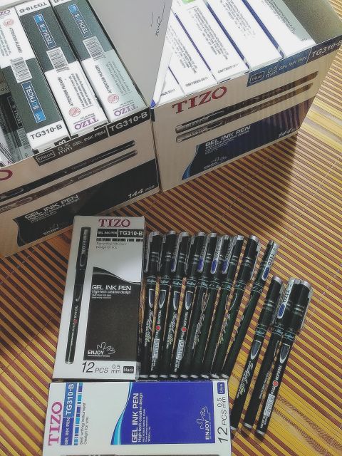12 cây bút nước tizo loại 1 , viết gel tizo loại 1