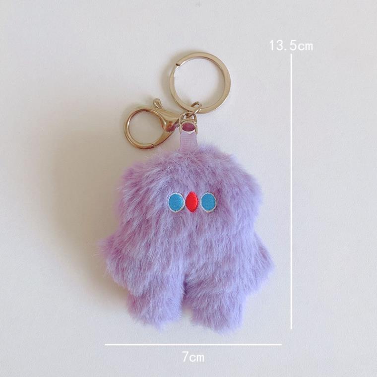 Móc Khóa Hình Quái Vật Nhồi Bông Đáng Yêu Nhiều Màu Sắc