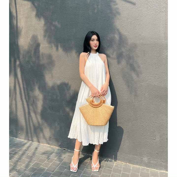 ❤️ GIÁ SỈ ❤️ Đầm Váy Nữ Lụa Thại Dập Ly Nhúm Ngực, Tay Phồng Dự Tiệc , Màu Sắc Thanh Lịch Thời Trang Nữ Năng Động