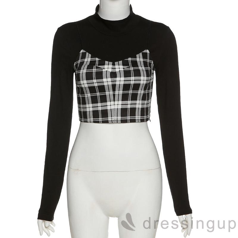  Bộ Áo Hai Dây Và Áo Croptop Dài Tay Màu Trơn Gợi Cảm Dành Cho Nữ | BigBuy360 - bigbuy360.vn