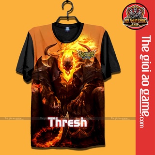 Áo liên minh huyền thoại tóc chiến Thresh Áo thun LMHT phông Đen league of legends