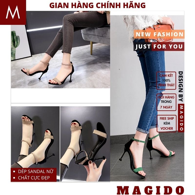 (MUA 1 TẶNG 5+ ẢNH THẬT)sandal cao ghót 7 phân giầy sandal cao ghót nữ ,7-10p cực chất, phong cách hàn quốc MAGIDO