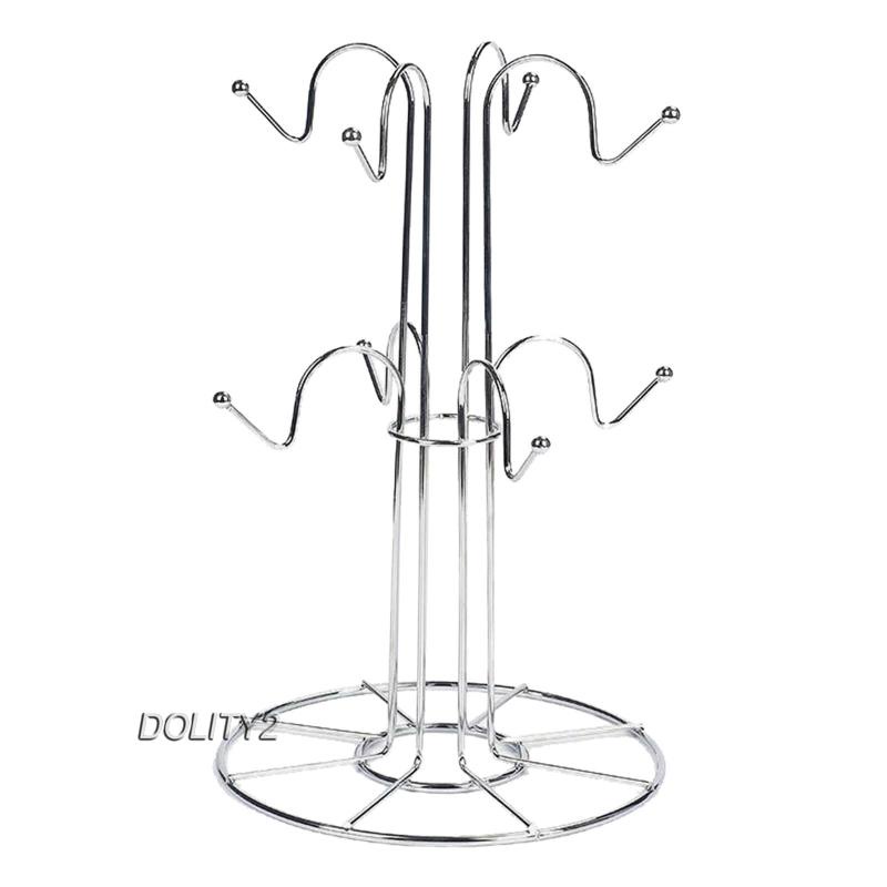 Giá Phơi Khô Cốc Rượu 8 Móc Treo 2 / 8 Ly Tiện Dụng Cho Gia Đình / Quán Bar