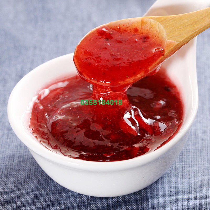 Mứt sốt Dâu Boduo Pha chế trà sữa - Trà hoa quả Hộp 1,3kg Hàng chính hãng