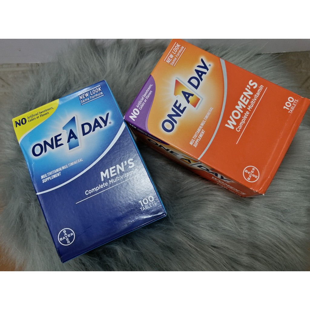 One a day-Vitamin tổng hợp One a day Cho Nữ, nam dưới 50- One A Day Complete Multivitamin For woman's 100 viên.