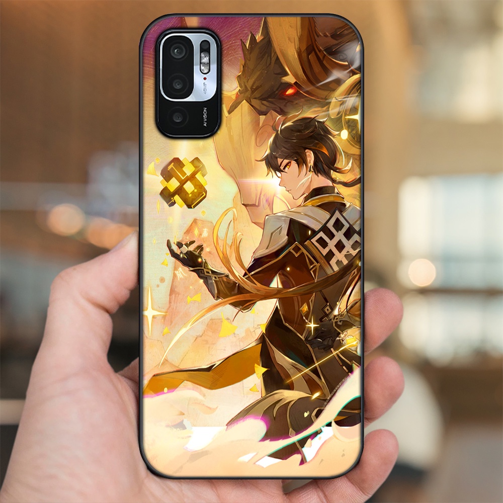 Ốp lưng Xiaomi Redmi Note 10 5G viền đen in hình Zhongli Genshin Impact