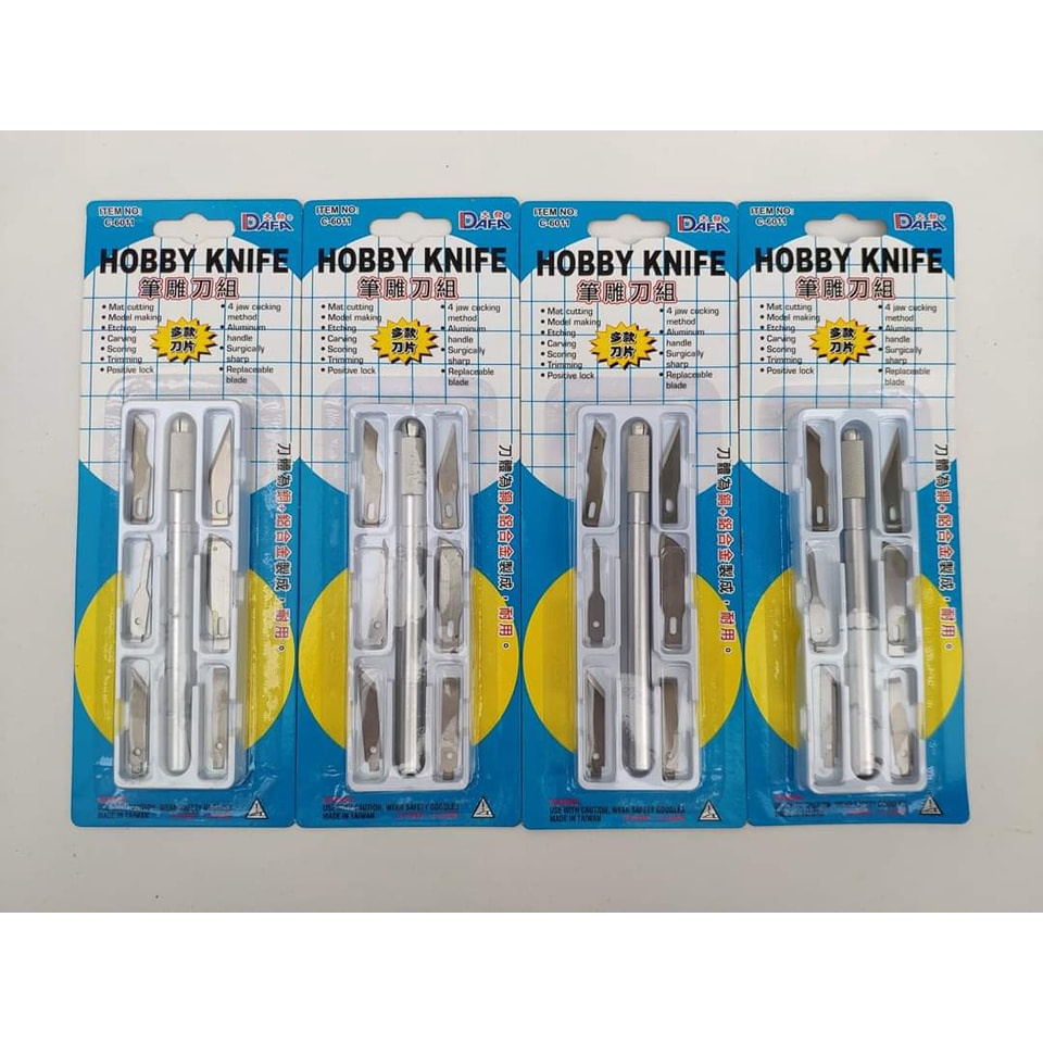 Dao trổ cắt giấy, mỗ vật liệu mô hình - dao tỉa thủ công 6 lưỡi DIY Hobby Knife