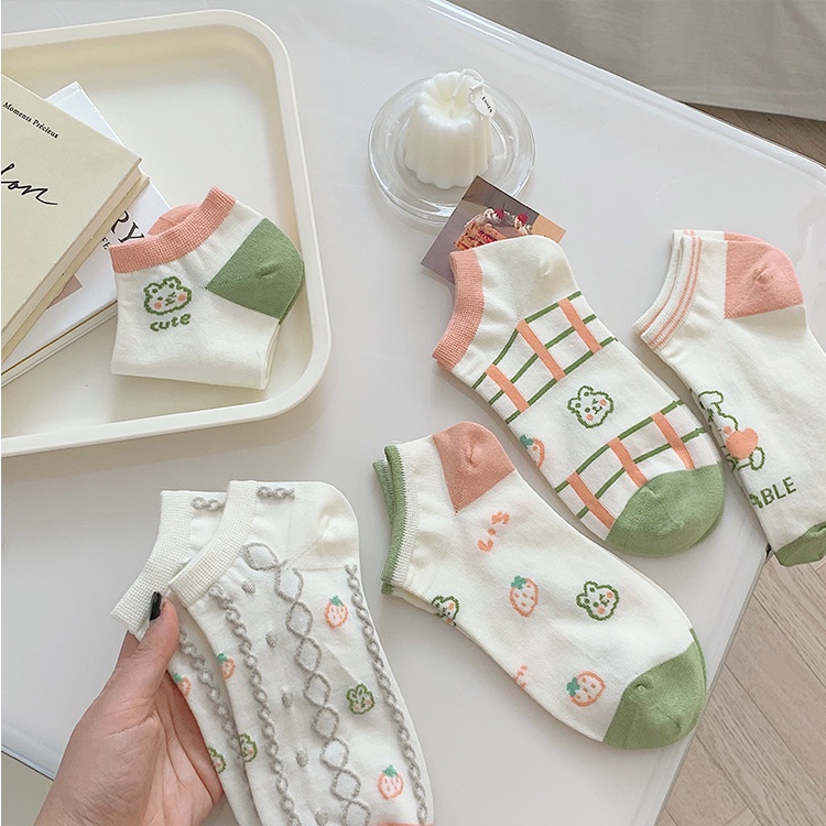 Vớ Thuyền Mỏng Cổ Thấp Phong Cách Nhật Bản Dễ Thương Thời Trang Mùa Hè Cho Nữ