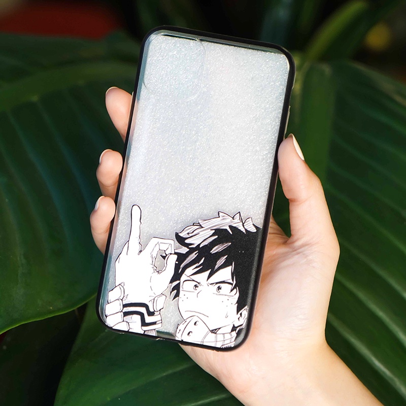 Ốp lưng Iphone Anime My Hero Academia Mã PCMHA04 in hình các nhân vật bằng nhựa dẻo trong suốt