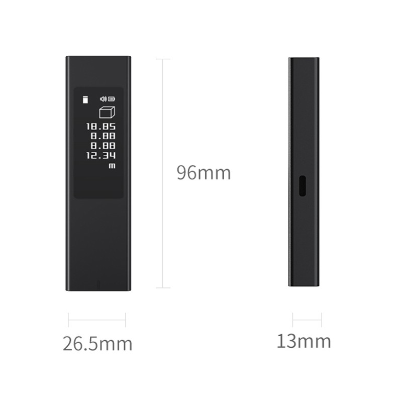 [2021] Thước đo laser Xiaomi Duka. Máy đo khoảng cách laser LS05, Màn hình oled cảm ứng, 18 chế độ đo 40M